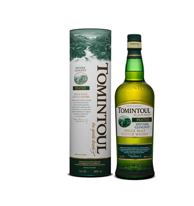 Tomintoul Peated whisky turfrook zacht
