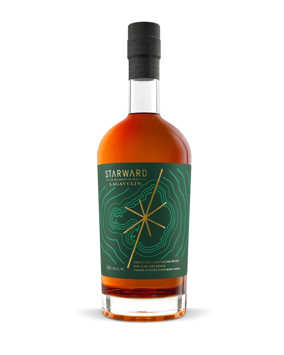 Starward Single Malt whisky ex-Lagavulin vaten rokerig
