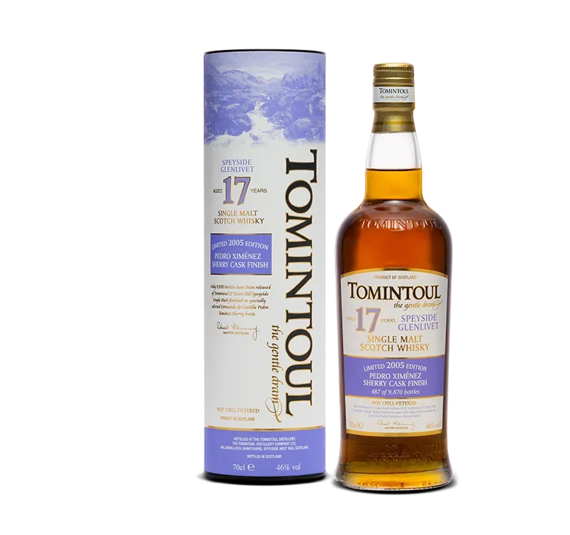 Tomintoul 17 Years Old 2005 single malt whisky PX sherry