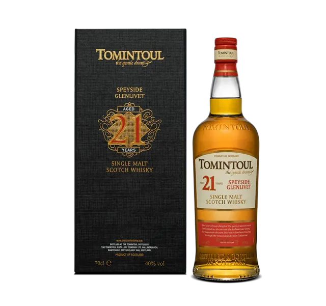 Tomintoul 21 Years Old single malt whisky 21 jaar citrus