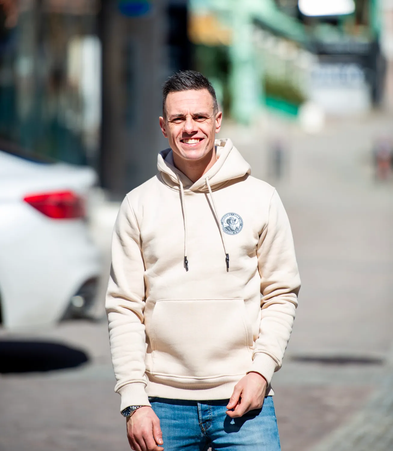 Sonnema Berenburg Fedde’s Beige Hoodie Trui Katoen