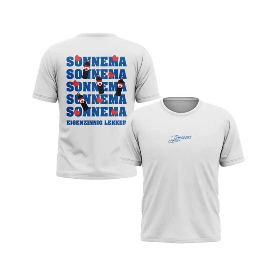 Sonnema Berenburg Fryslan shirt wit pompeblêd