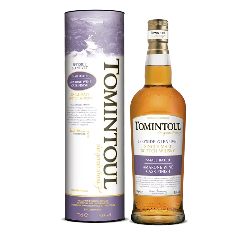 Tomintoul Amarone Wine Cask Finish whisky 70cl kers