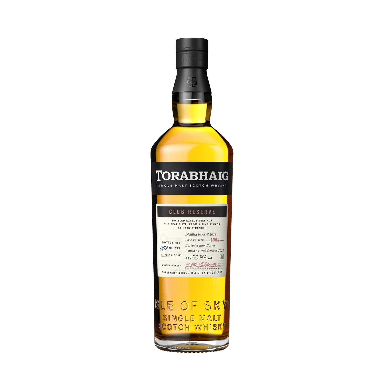 Torabhaig Club Reserve No 5 whisky rumvaten