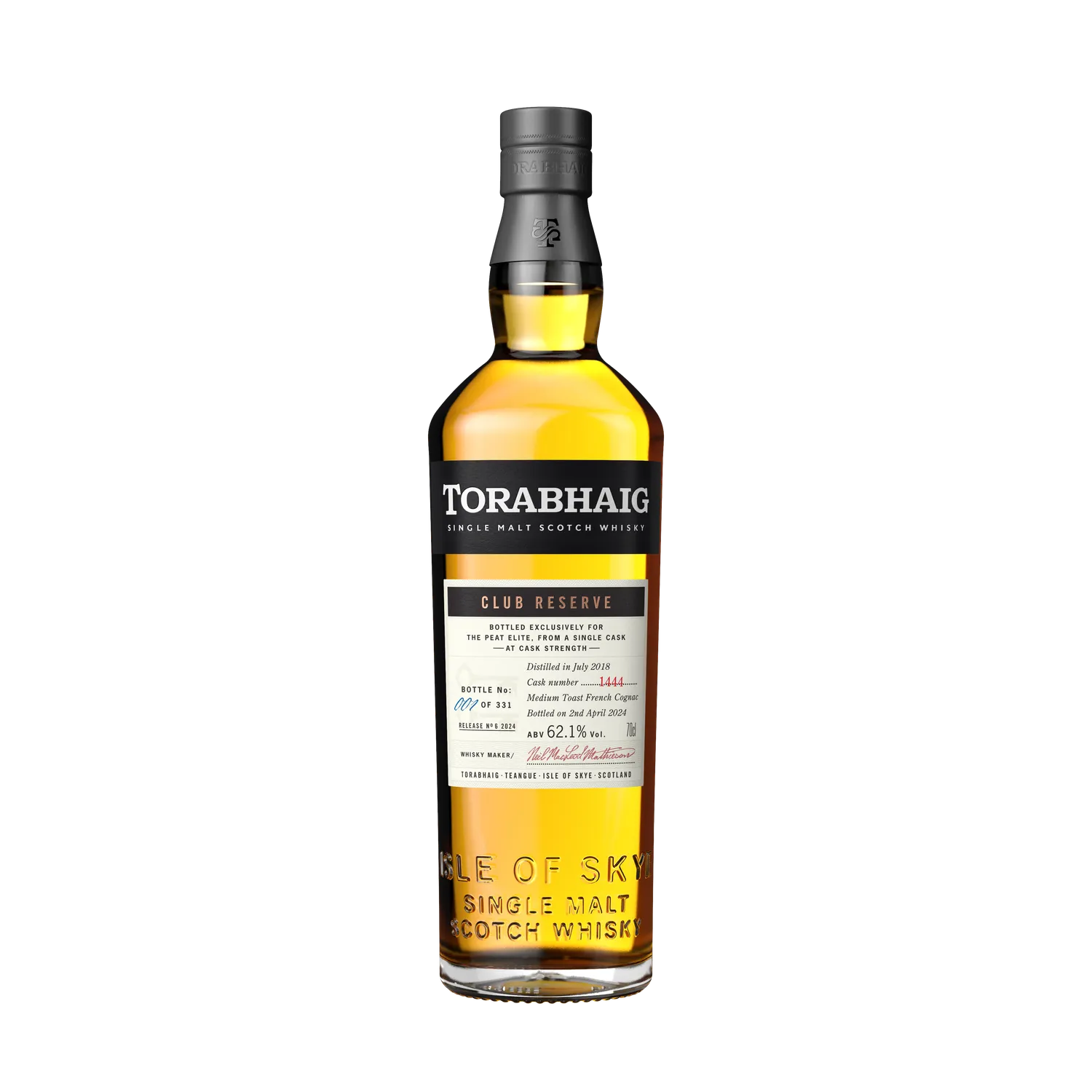 Torabhaig Club Reserve No 6 whisky cognac vatgerijpt