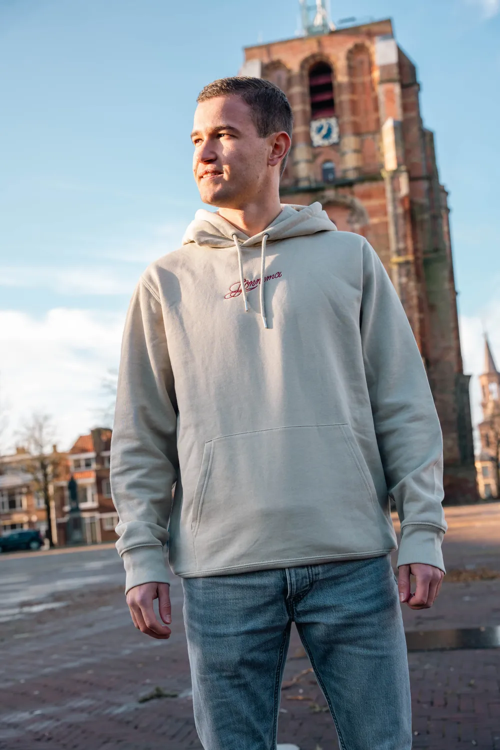 Sonnema Berenburg It's Time hoodie beige geborduurd