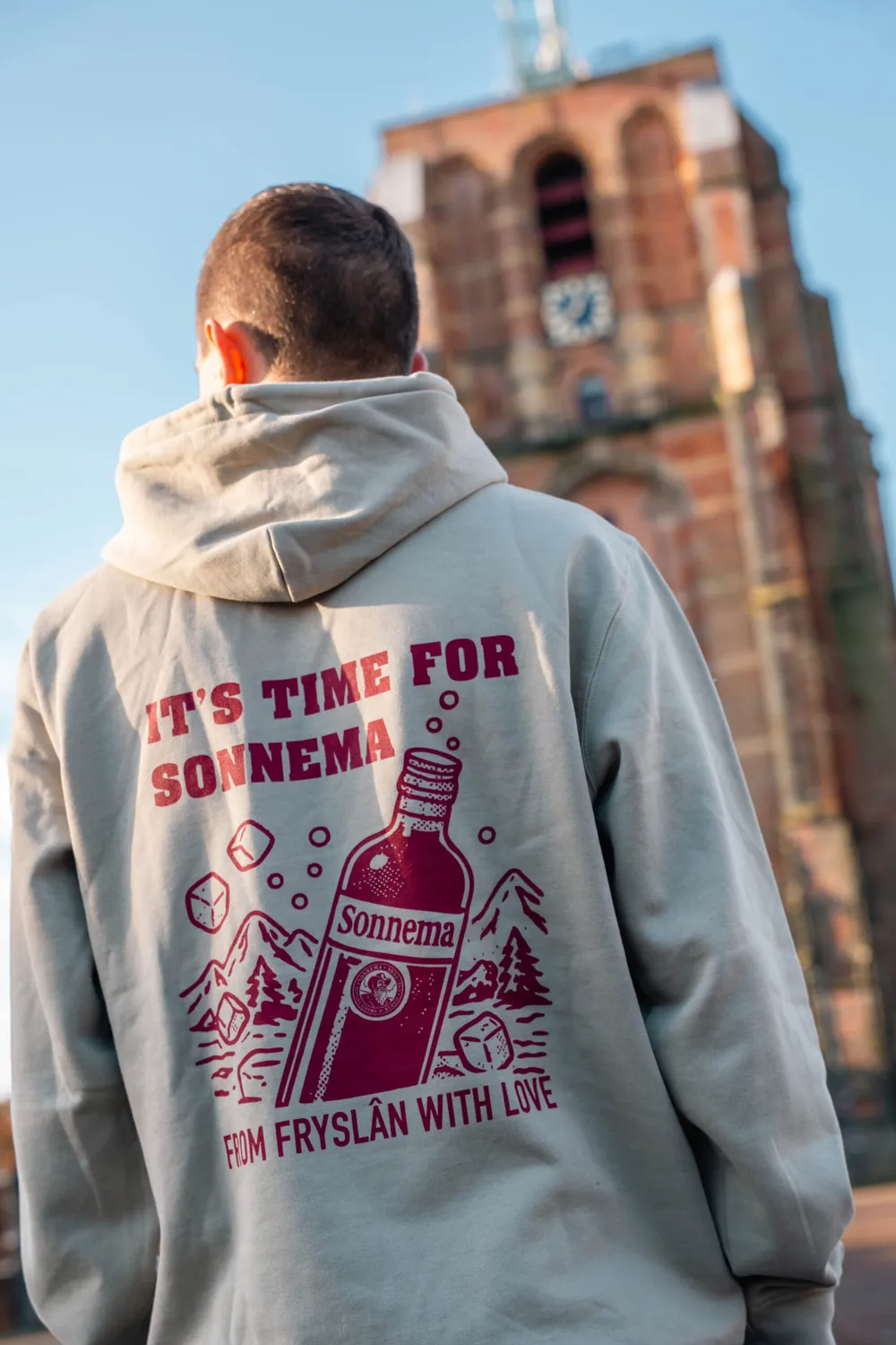 Sonnema Berenburg It's Time hoodie beige geborduurd