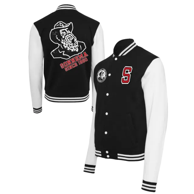 Sonnema Fedde Varsity Jacket jas zwart relaxed fit