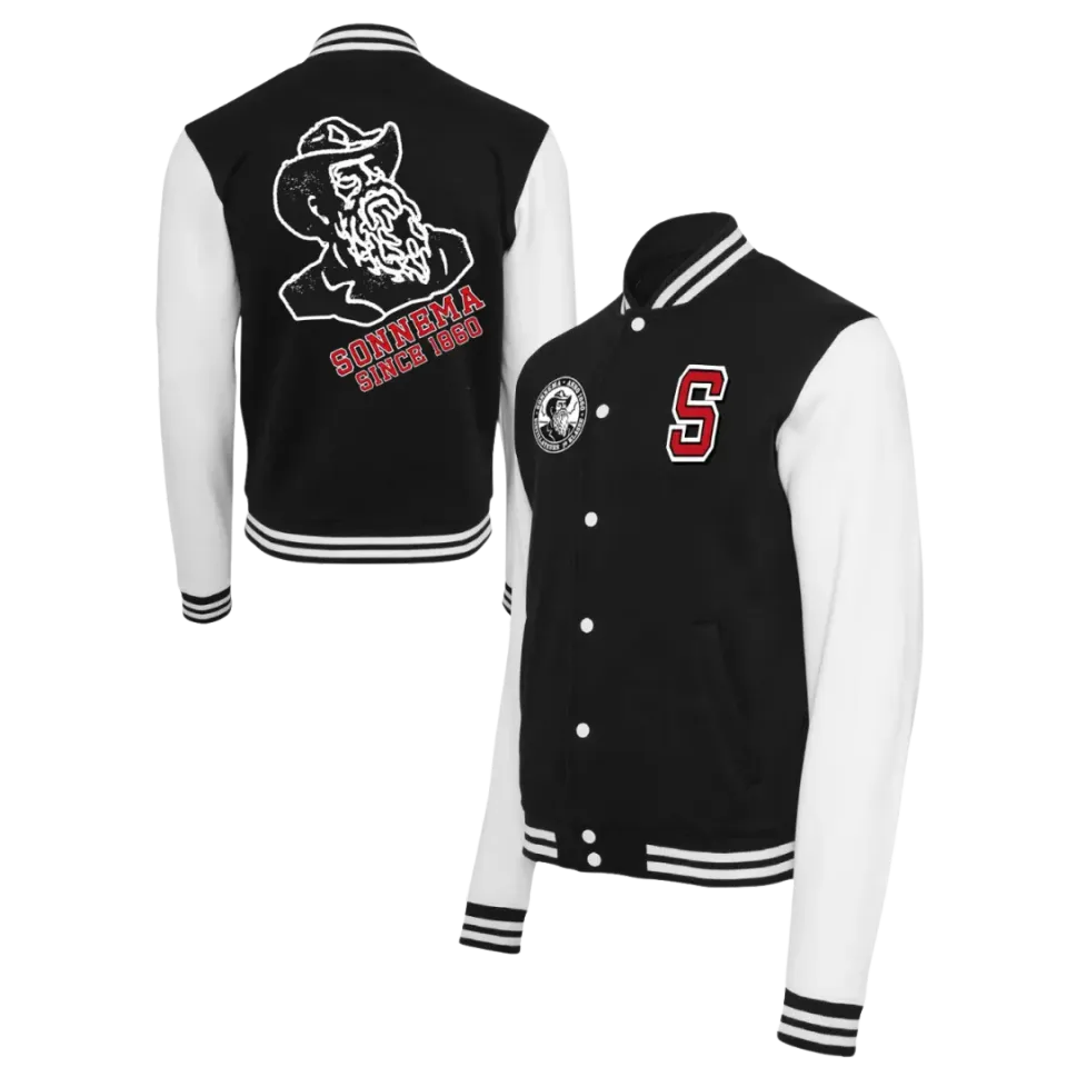 Sonnema Fedde Varsity Jacket jas zwart relaxed fit