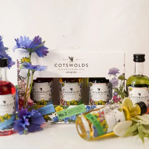 Cotswolds Wildflower Gin Trio gin 3x50ml bloemig