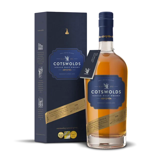 Cotswolds Founder's Choice whisky cask strength rood