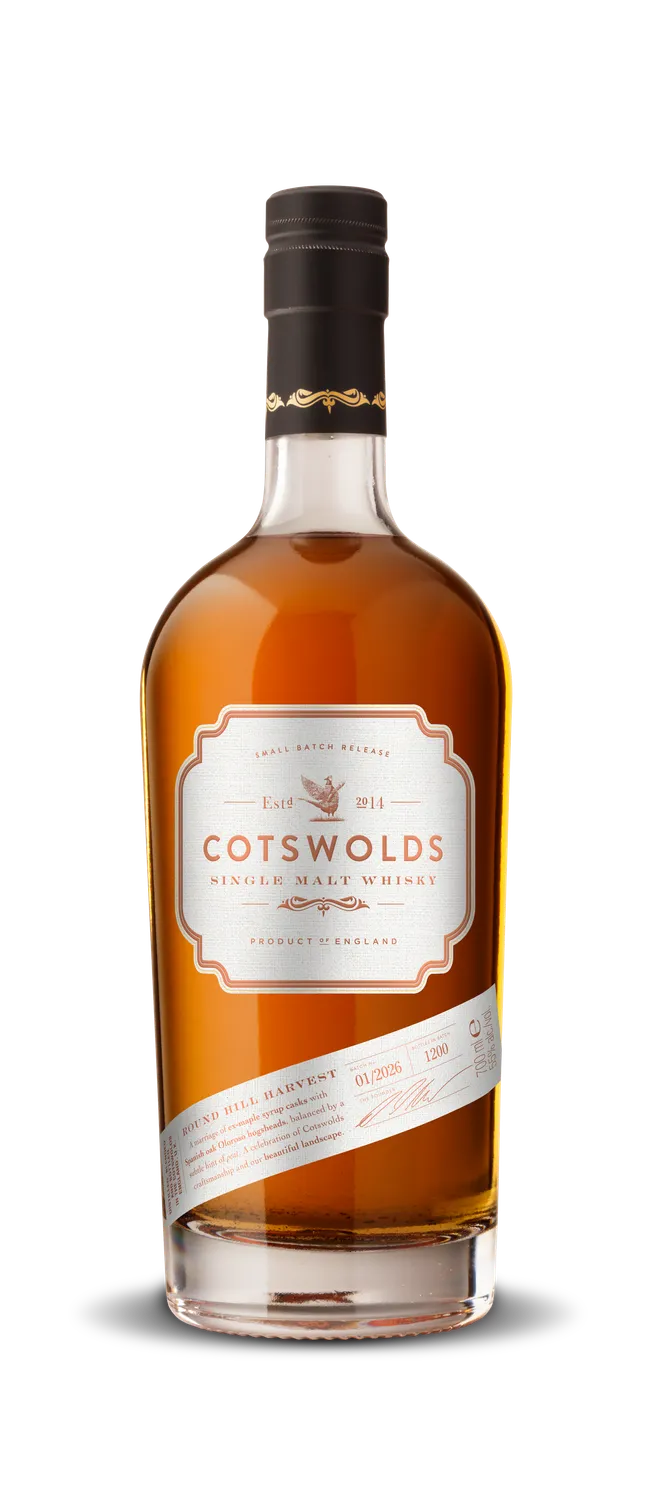 Cotswolds Harvest Round Hill whisky limited maple peat