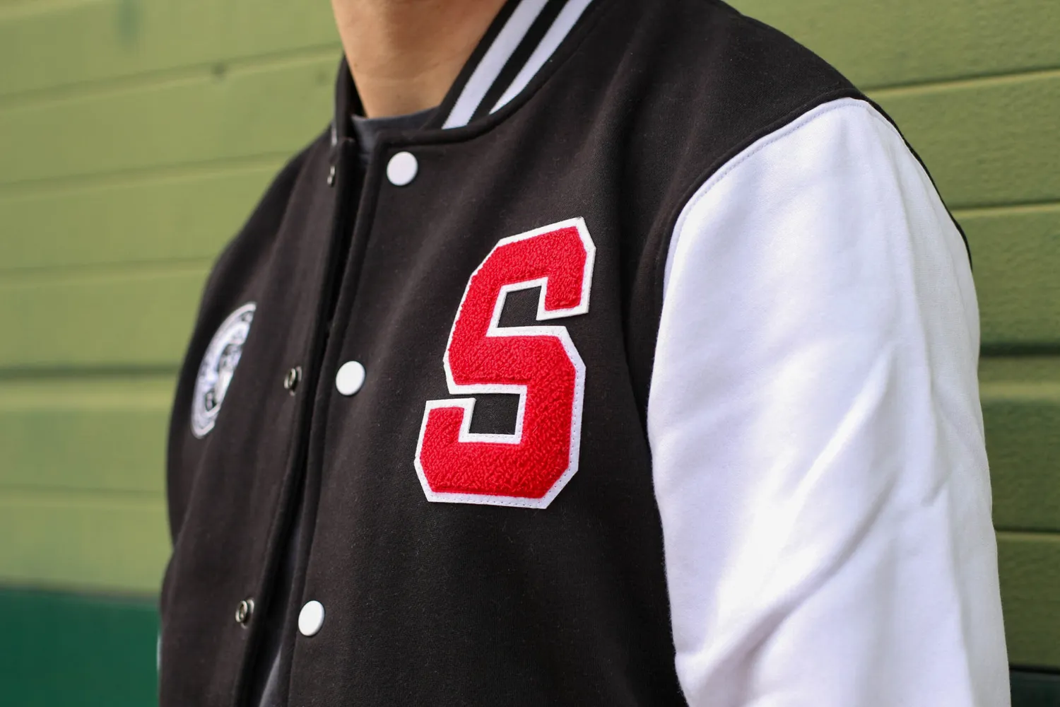 Sonnema Fedde Varsity Jacket jas zwart relaxed fit
