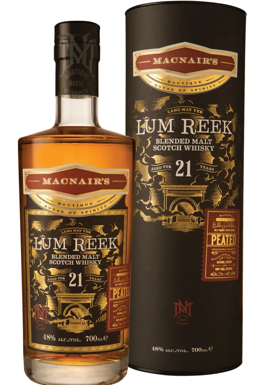 MacNair Lum Reek 21 jaar blended malt whisky Islay Speyside