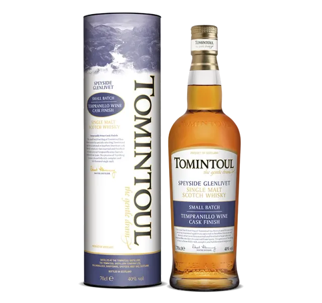 Tomintoul Tempranillo Wine Cask Finish whisky rood vat