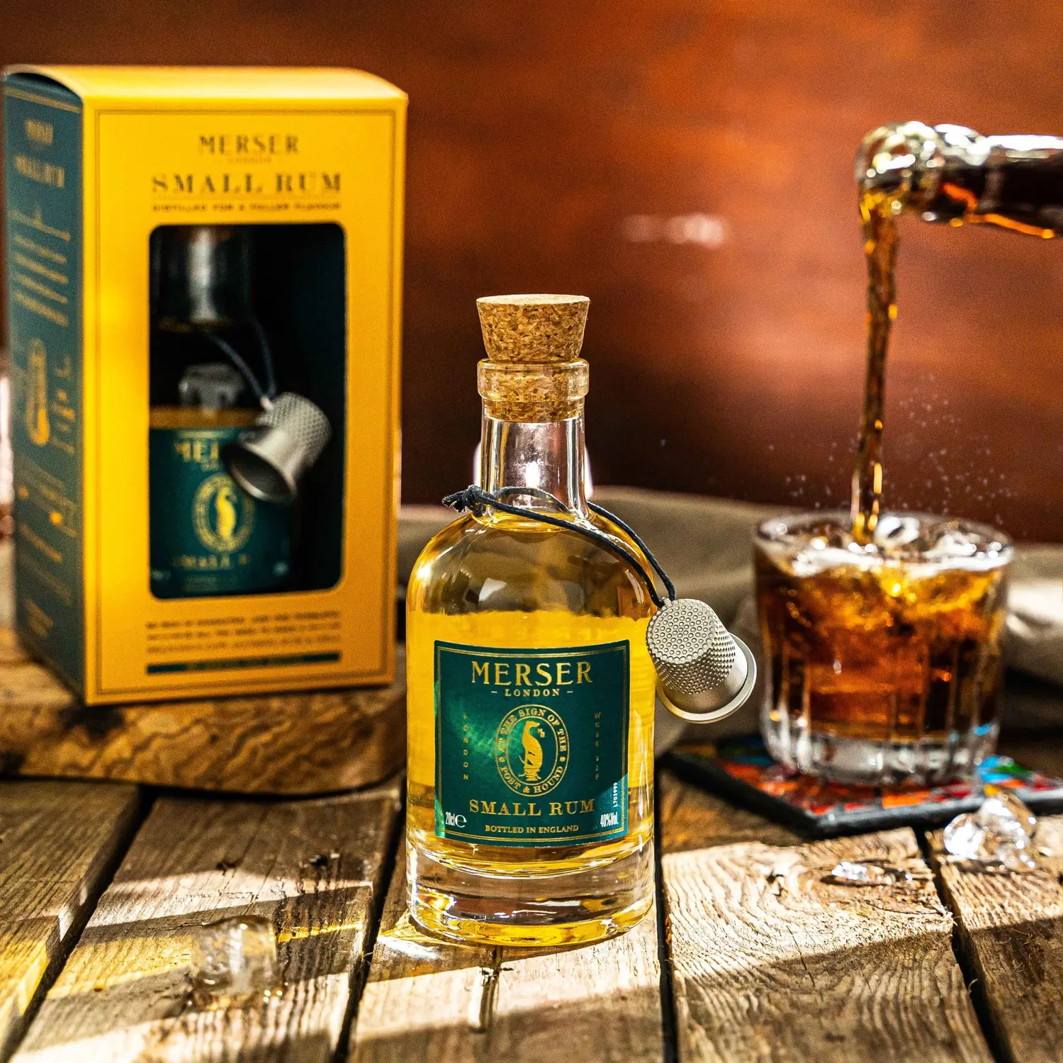 Merser Small Rum concentraat 5 ml laag alcohol karamel