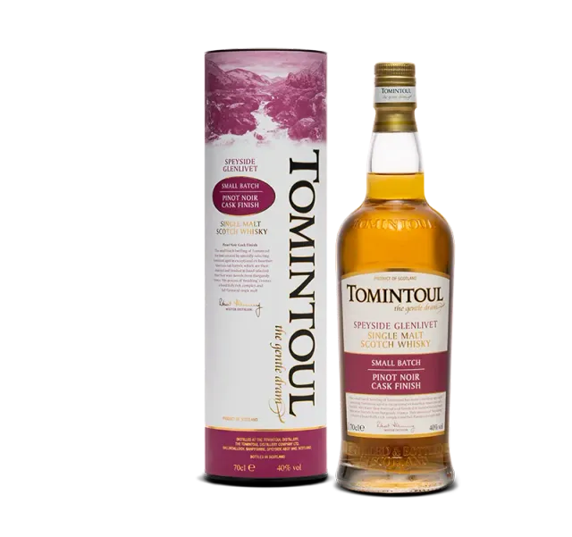 Tomintoul Pinot Noir Cask Finish whisky 70cl rood fruit