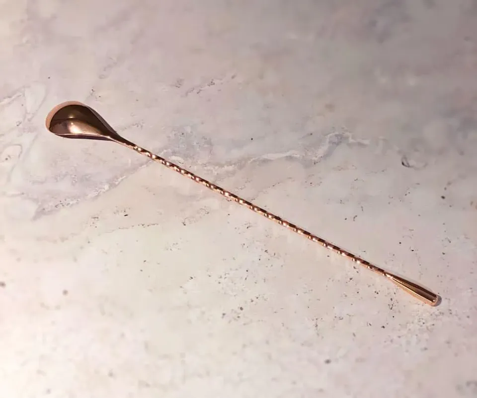 Merser Vintage Copper Barlepel cocktaillepel koper lang