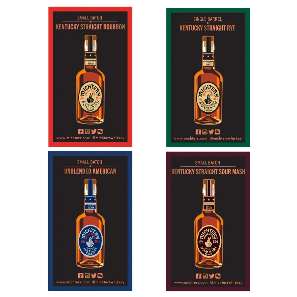 Michter's US*1 Enamel Pins emaille pins set van 4