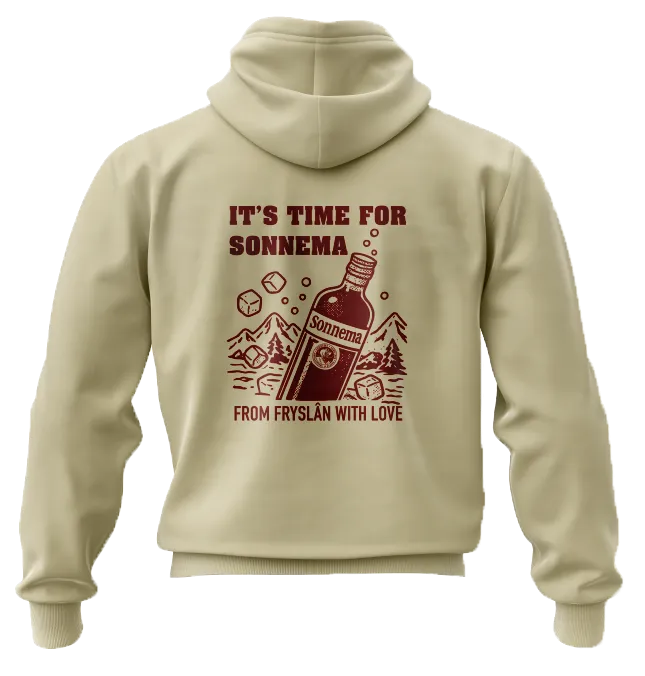 Sonnema Berenburg It's Time hoodie beige geborduurd