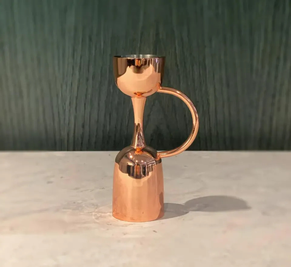 Merser Vintage Copper Jigger barmaatje koper enkel dubbel