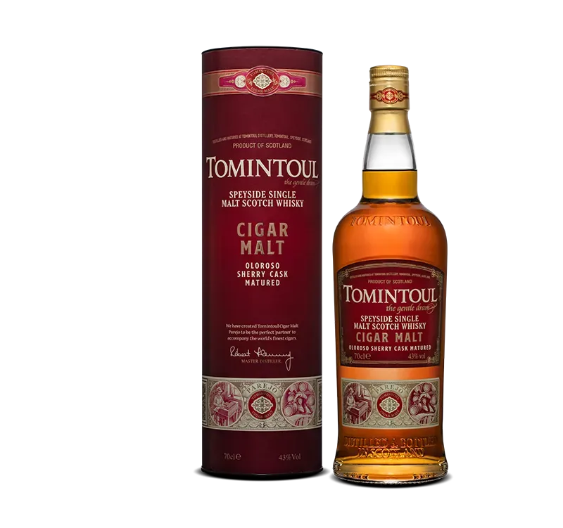 Tomintoul Cigar Malt whisky 70cl rokerig