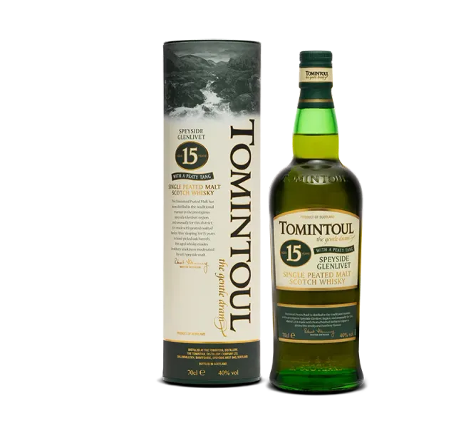 Tomintoul 15 Years Old Peaty Tang whisky turfrook