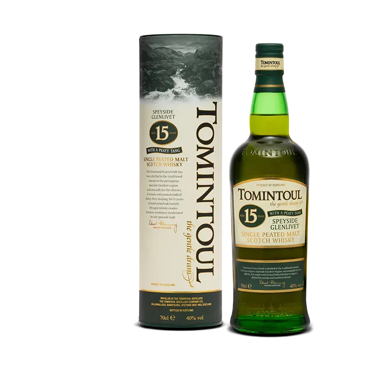 Tomintoul 15 Years Old Peaty Tang whisky turfrook
