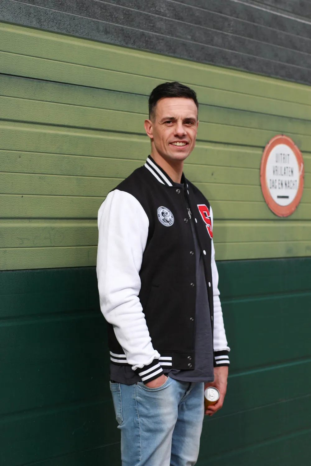 Sonnema Fedde Varsity Jacket jas zwart relaxed fit