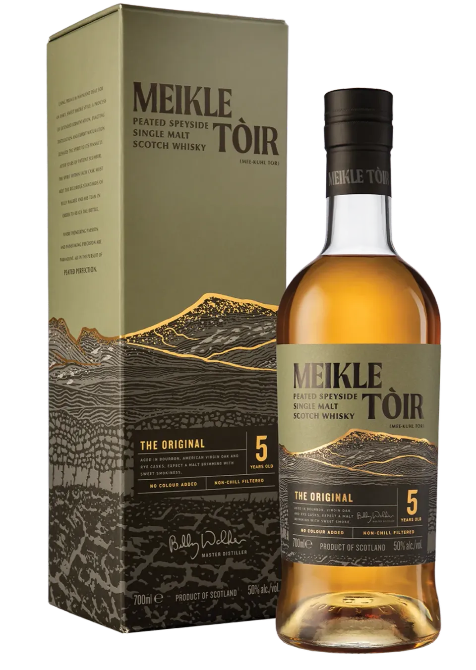 GlenAllachie Meikle Tòir Original whisky 50% zoete turf