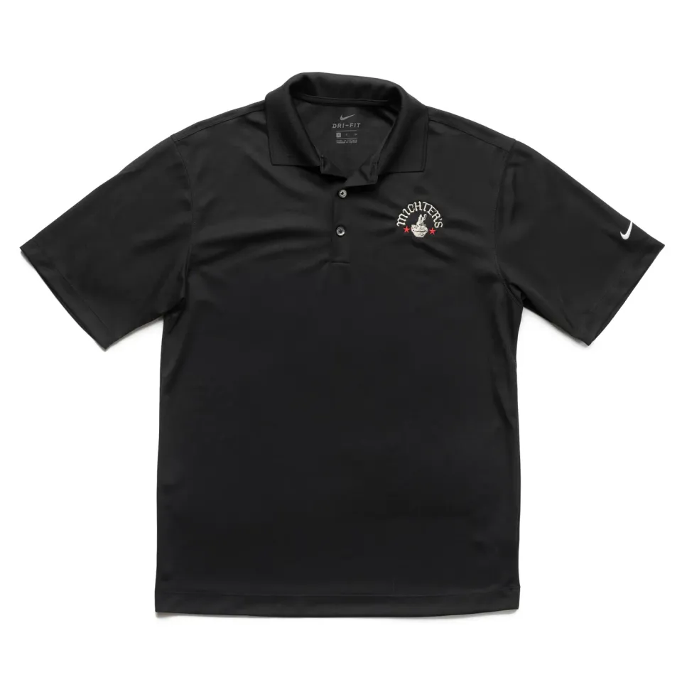 Michter's Nike Dry-Fit polo heren zwart geborduurd