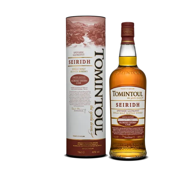 Tomintoul Seiridh single malt whisky oloroso sherry