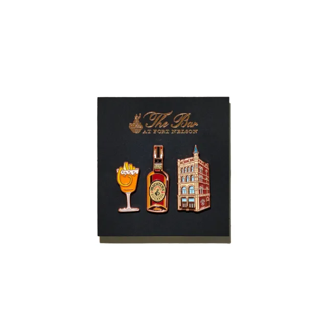 Michter's Ft. Nelson Enamel Pin Trio set 3 stuks