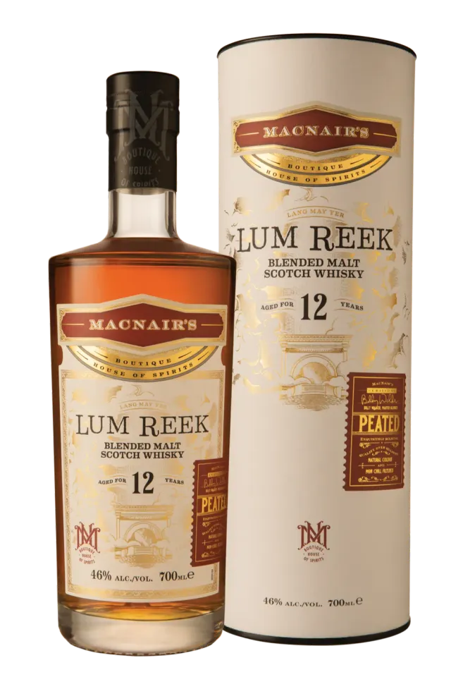 MacNair's Lum Reek 12 Year Old blended malt 46% turf