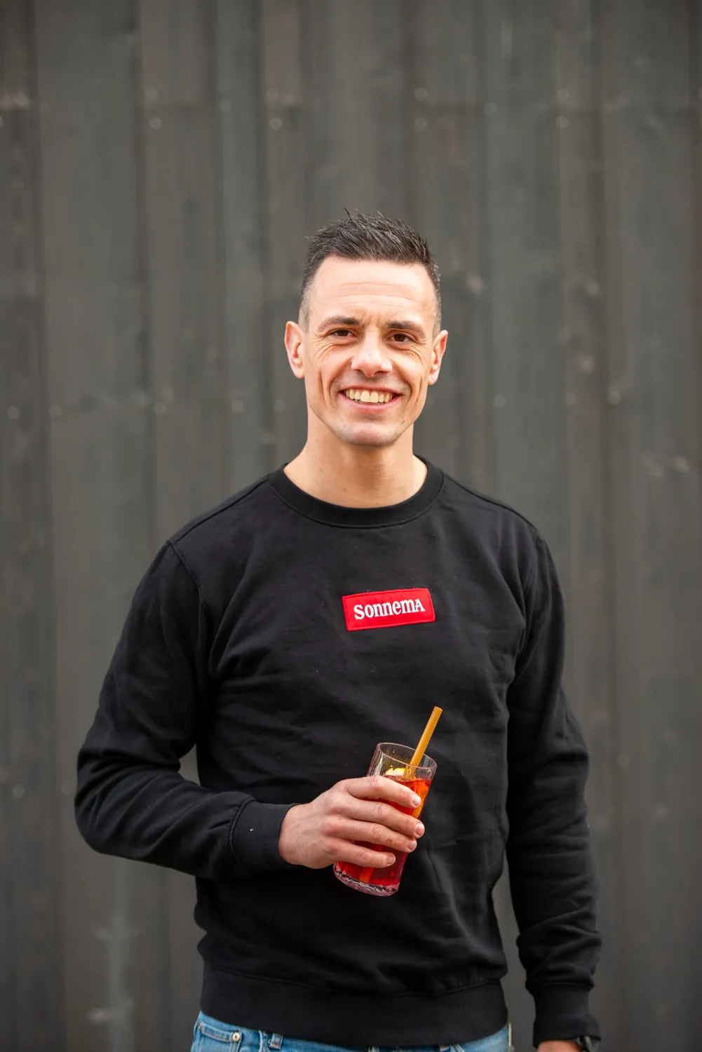 Sonnema Berenburg Fedde’s Crewneck sweater zwart logo