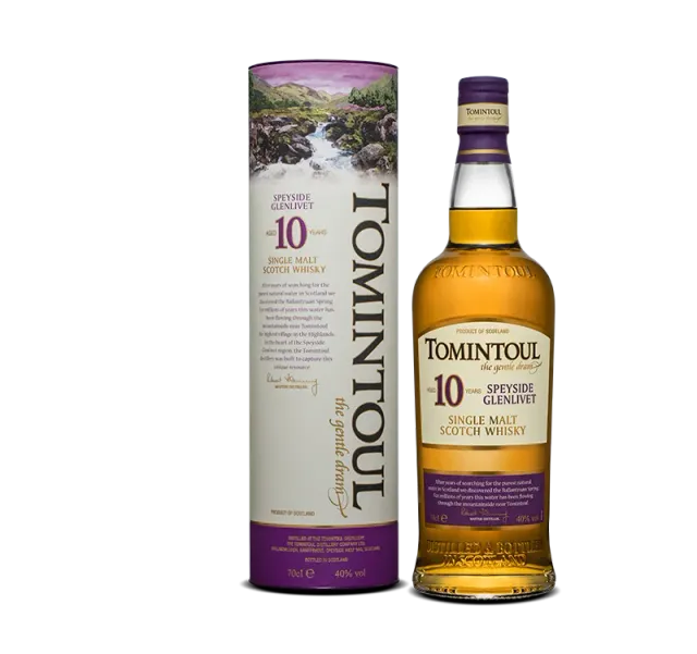 Tomintoul 10 Years Old whisky 5cl honing