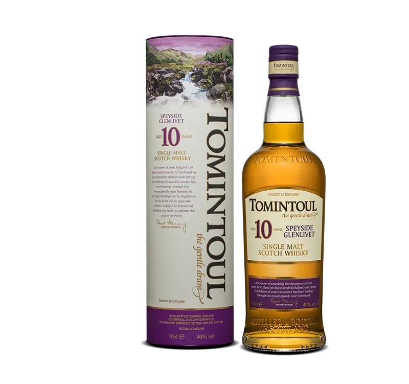 Tomintoul 10 Years Old whisky 5cl honing