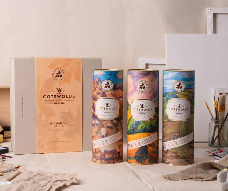 Cotswolds Harvest Whisky archive set 3 flessen vatgerijpt