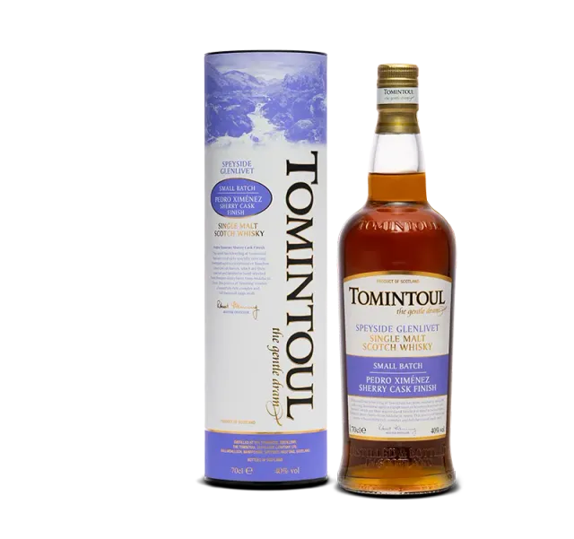 Tomintoul Pedro Ximenez Sherry Cask Finish whisky zoet