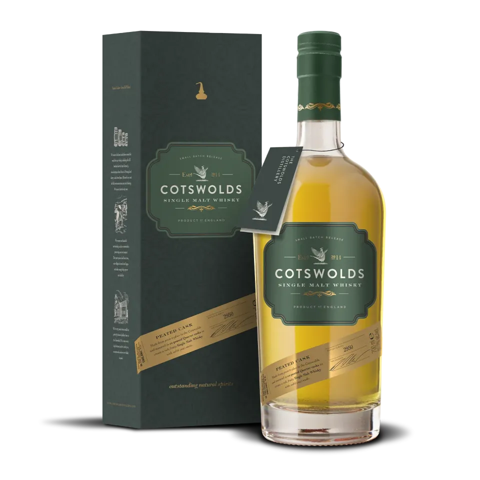 Cotswolds Peated Cask Single Malt Whisky Fles Rokerig Cask Strength
