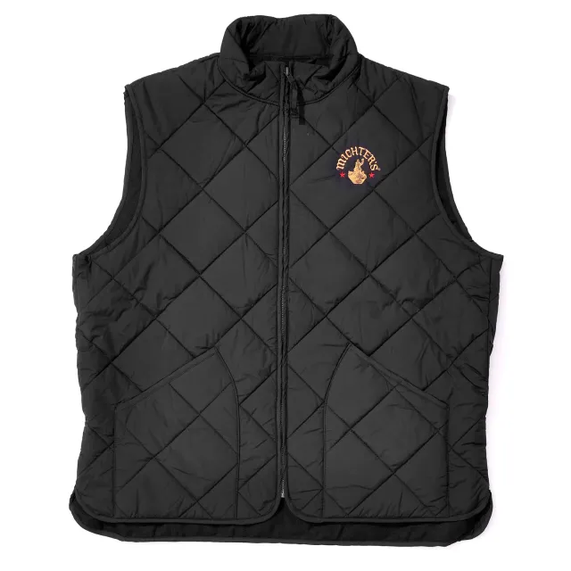 Michter's Logo Vest gewatteerd vest zwart koperen logo