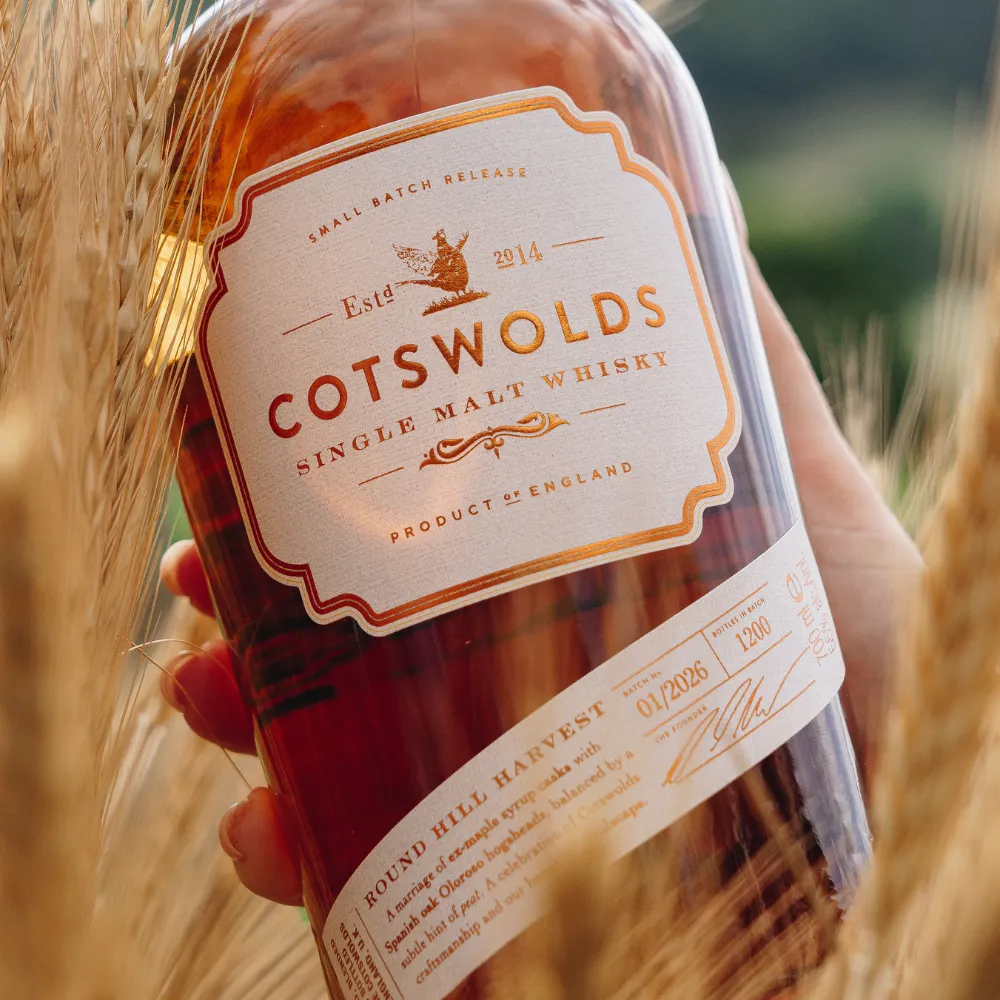 Cotswolds Harvest Round Hill whisky limited maple peat