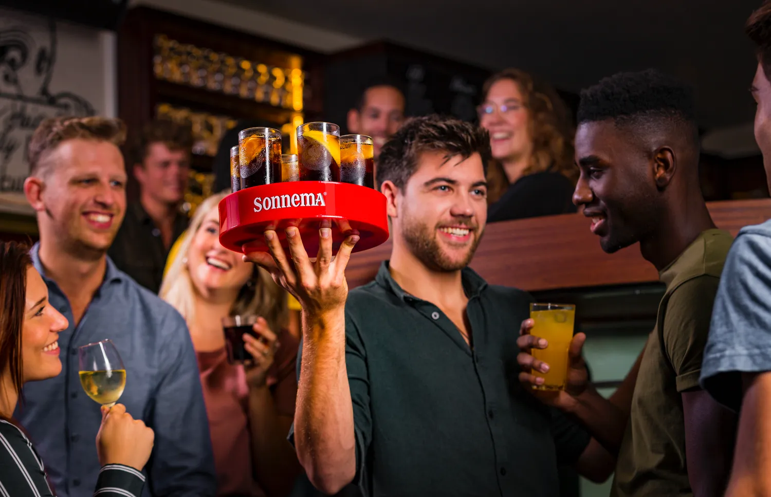 Sonnema Rondje dienblad tray voor 6 glazen