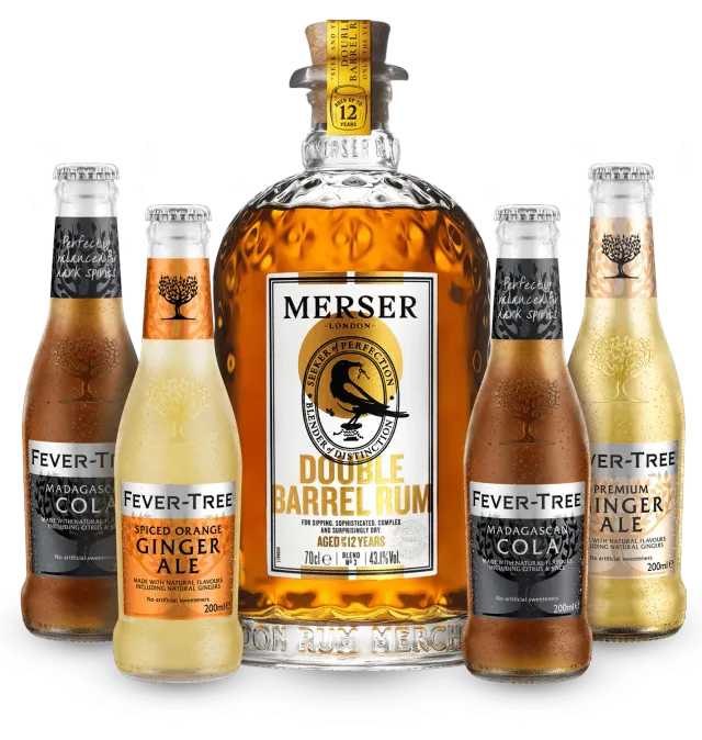 Merser Rum Bundel 1 fles + 4 Fever Tree mixers geschenk