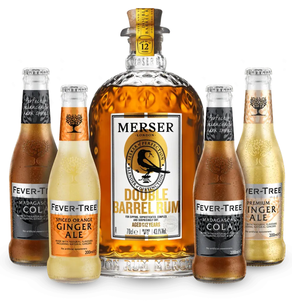 Merser Rum Bundel 1 fles + 4 Fever Tree mixers geschenk